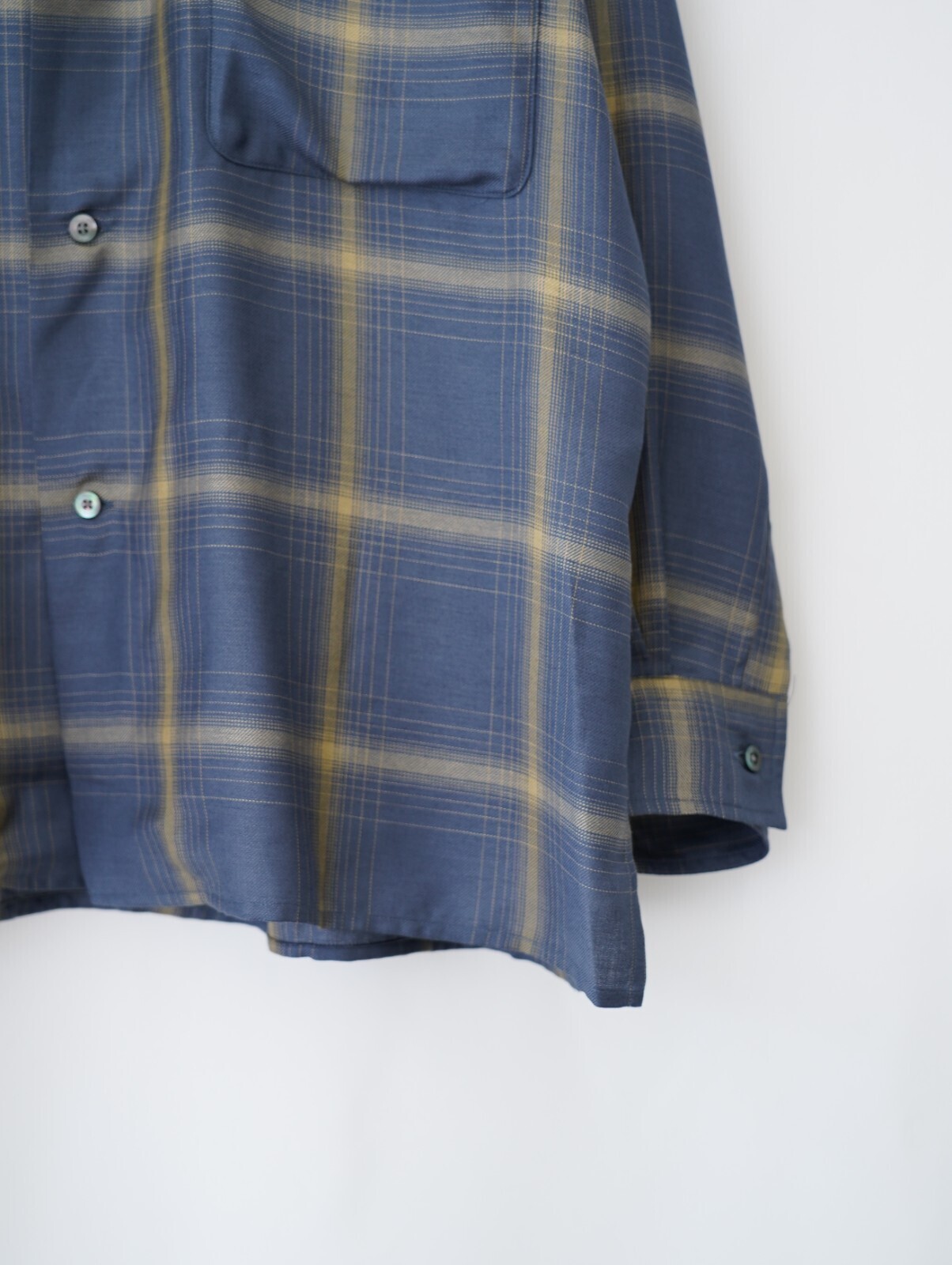YOKE WOMENS & MENS Ombre Plaid Wpocket Shirt IMAGE28