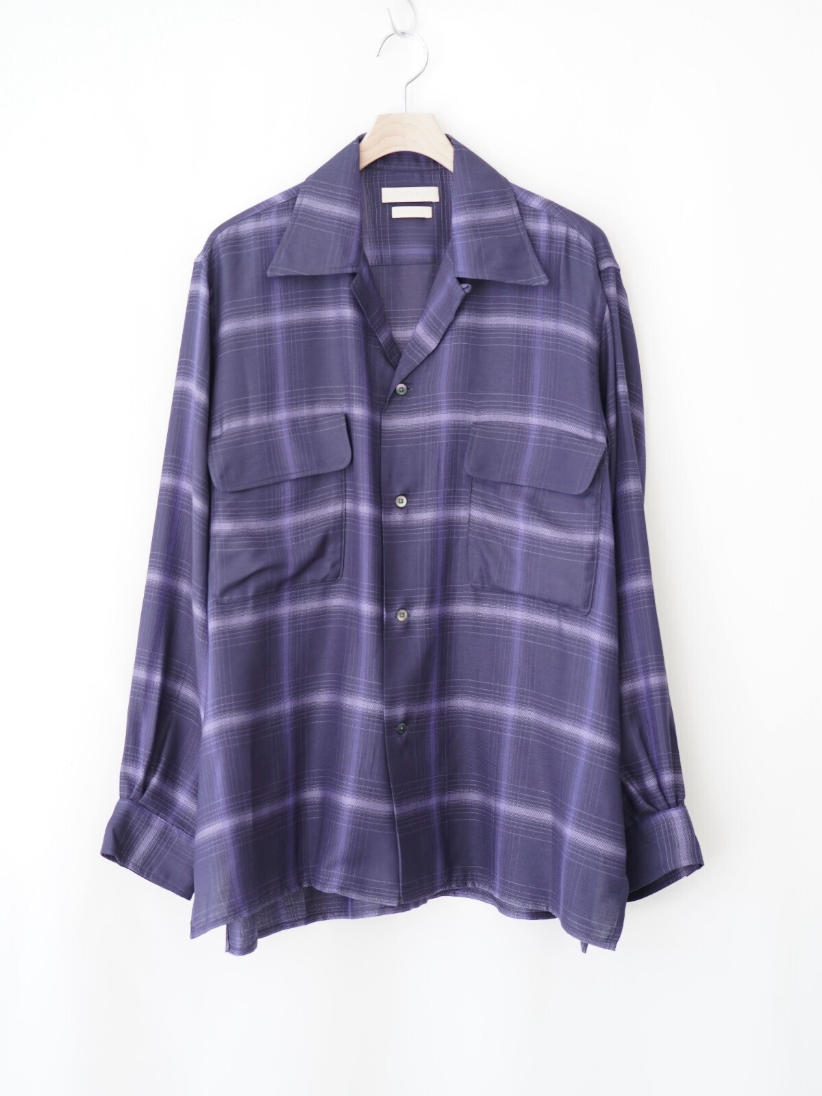 YOKE WOMENS & MENS Ombre Plaid Wpocket Shirt IMAGE17