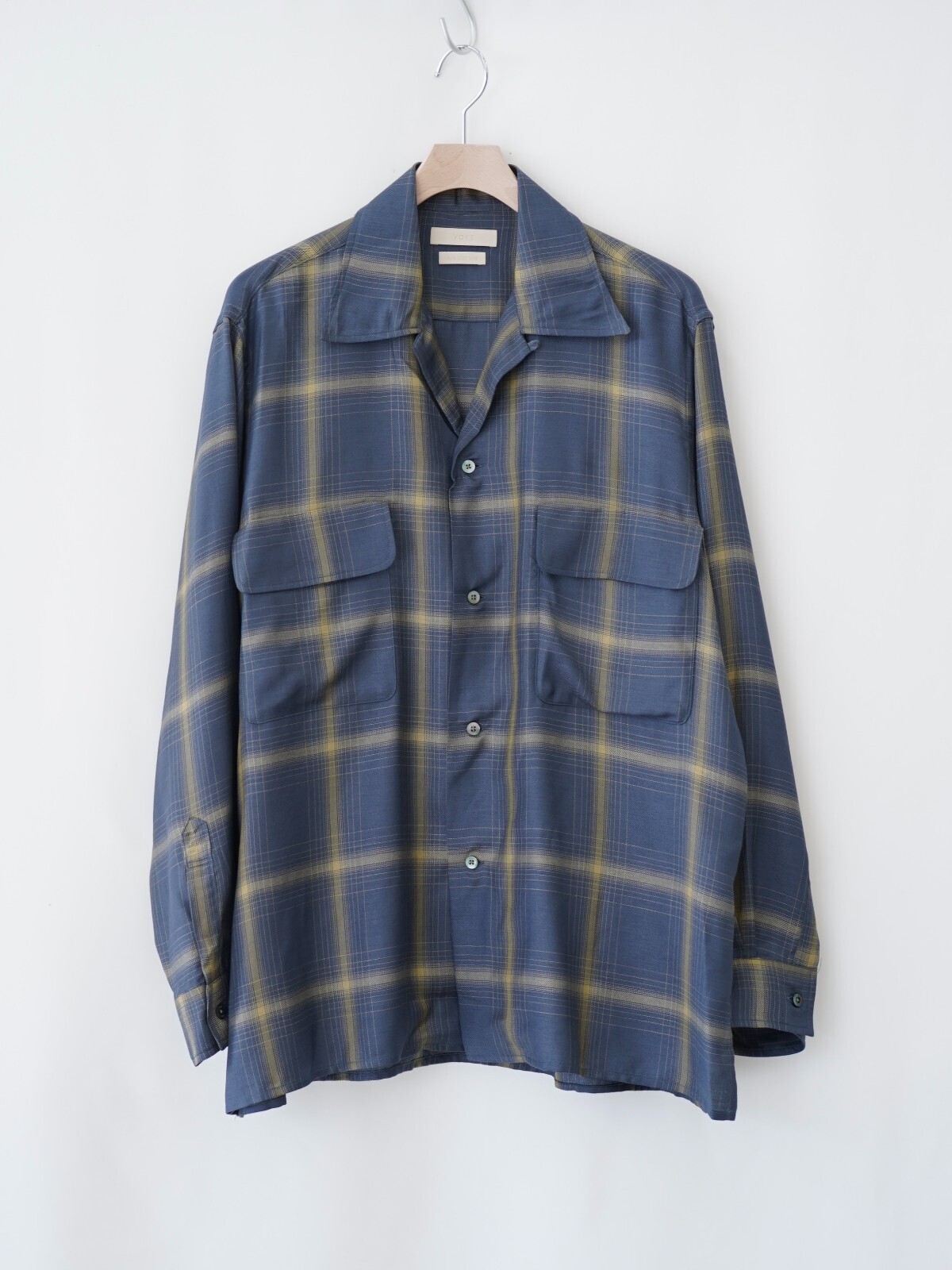 YOKE WOMENS & MENS Ombre Plaid Wpocket Shirt IMAGE26