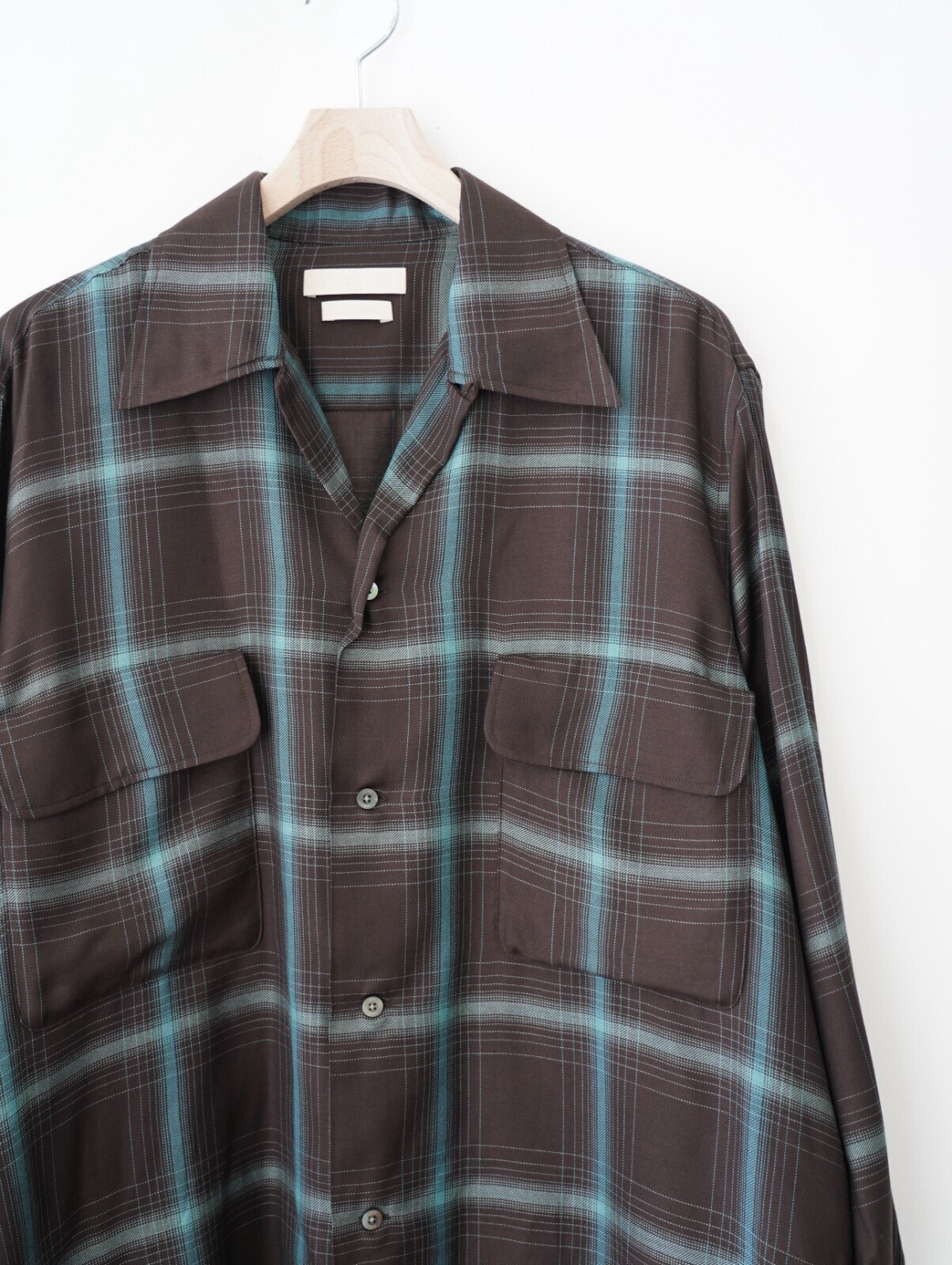 YOKE WOMENS & MENS Ombre Plaid Wpocket Shirt IMAGE6