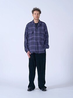 YOKE WOMENS & MENS Ombre Plaid Wpocket Shirt IMAGE11