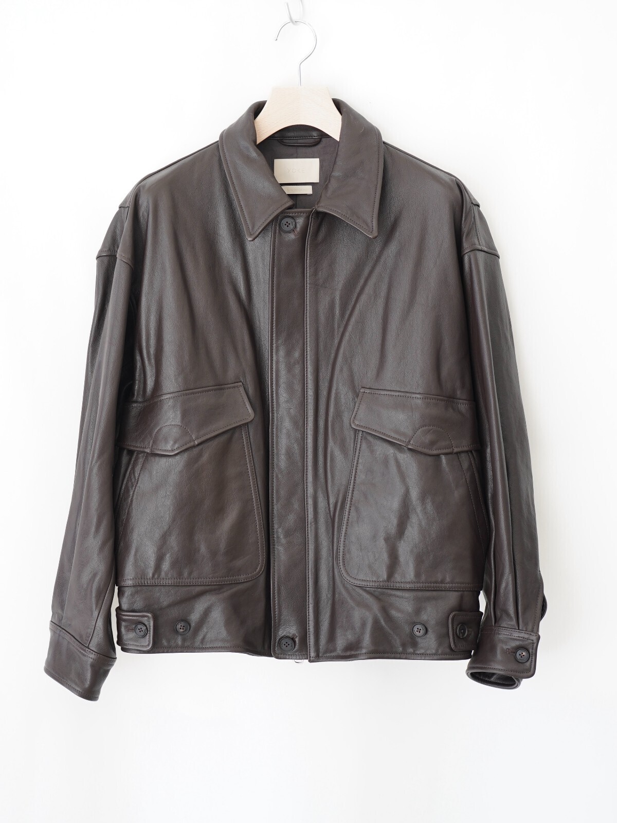 YOKE WOMENS & MENS Leather Flight Jacket (25AW) IMAGE21