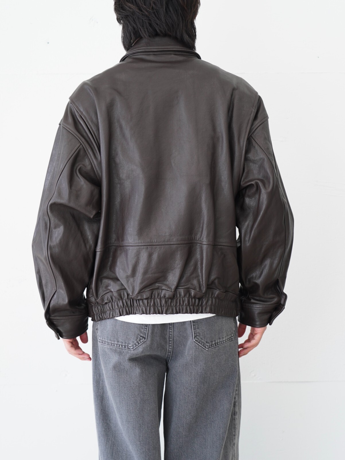 YOKE WOMENS & MENS Leather Flight Jacket (25AW) IMAGE19