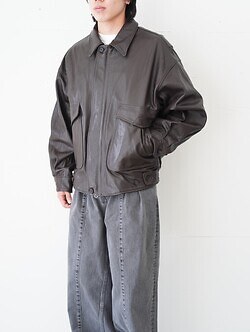 YOKE 女士 & 男士 Leather Flight Jacket (25AW) 图片17