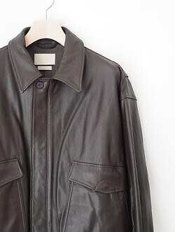 YOKE 女士 & 男士 Leather Flight Jacket (25AW) 图片19