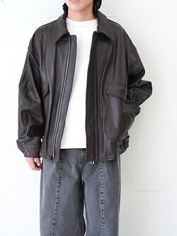 YOKE 女士 & 男士 Leather Flight Jacket (25AW) 图片15