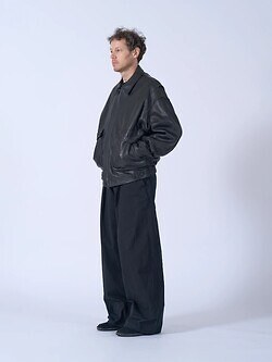 YOKE WOMENS & MENS Leather Flight Jacket (25AW) IMAGE2