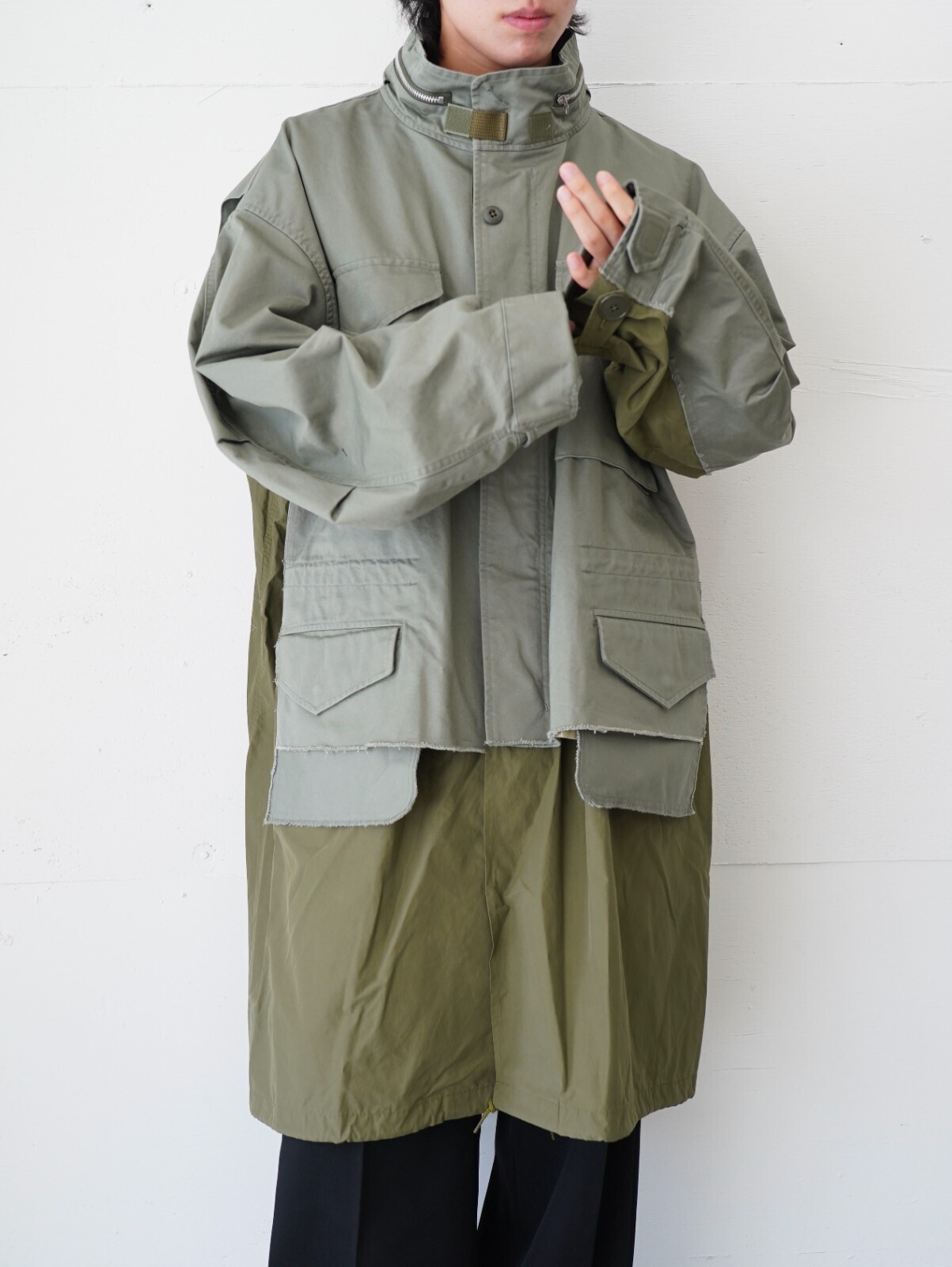YOKE MENS Connected Military Coat IMAGE5