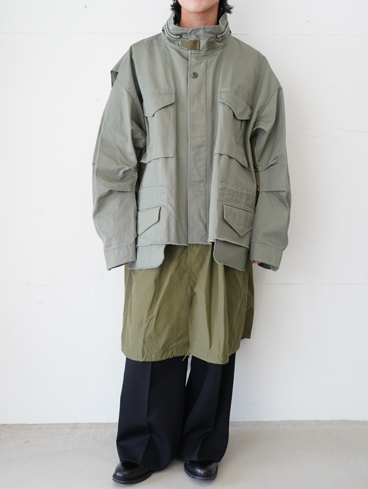 YOKE MENS Connected Military Coat IMAGE2