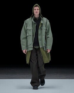 YOKE MENS Connected Military Coat IMAGE6