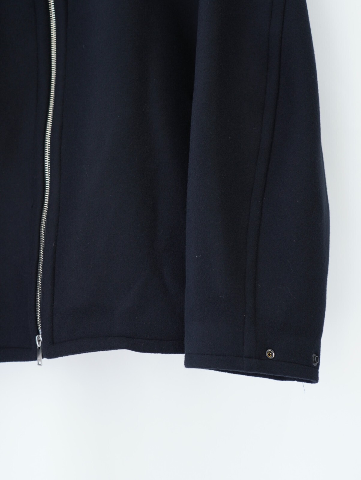 YOKE MENS Melton Stand Collar Zip Blouson IMAGE10