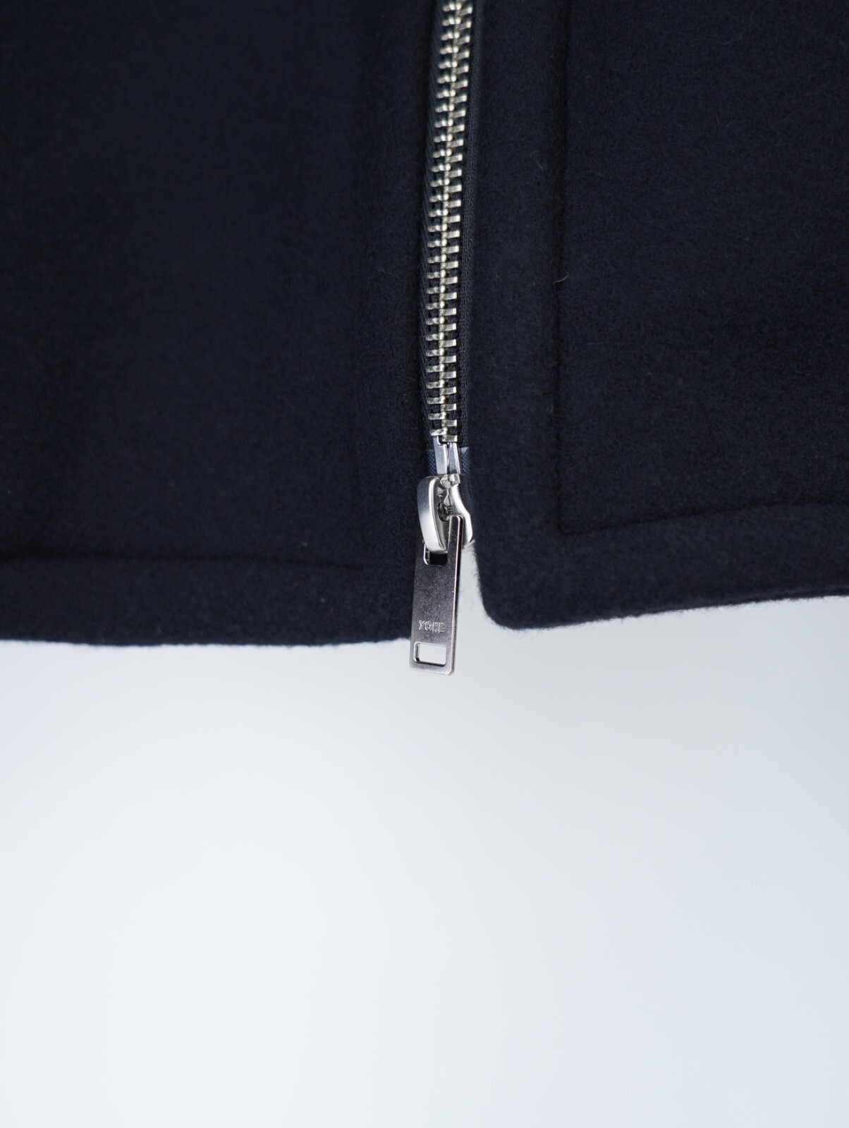 YOKE MENS Melton Stand Collar Zip Blouson IMAGE11