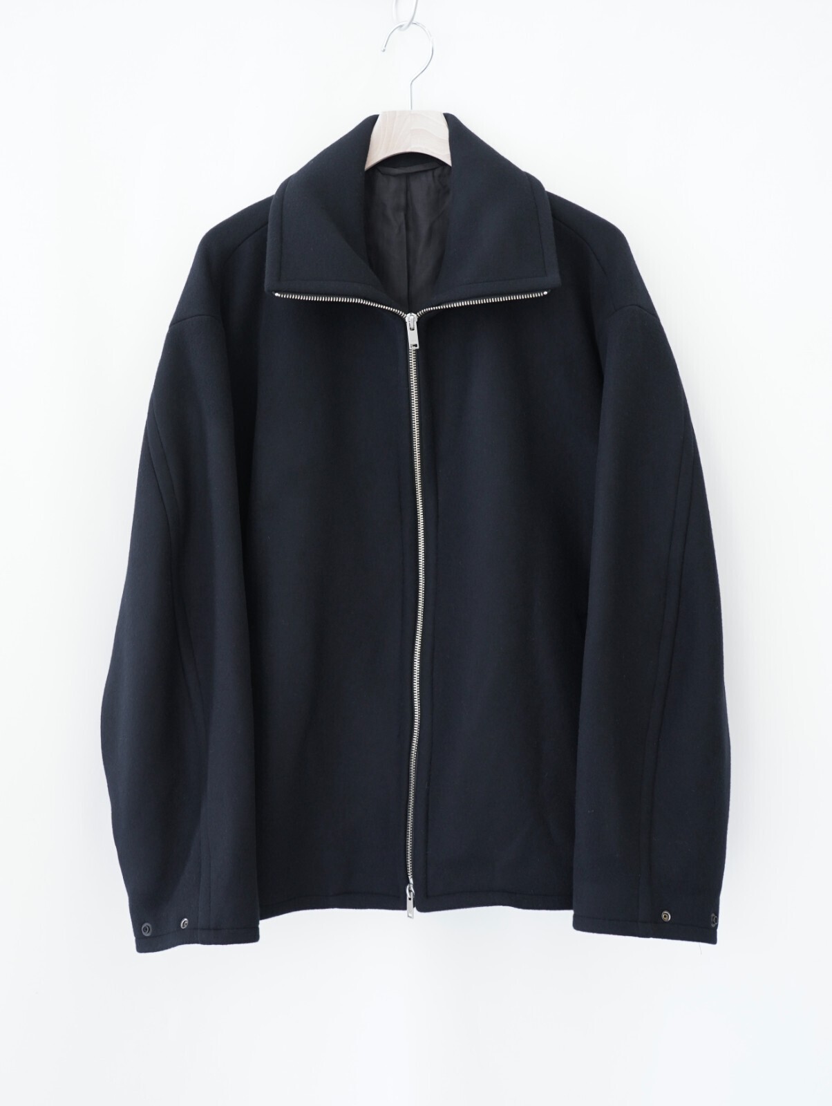 YOKE MENS Melton Stand Collar Zip Blouson IMAGE6