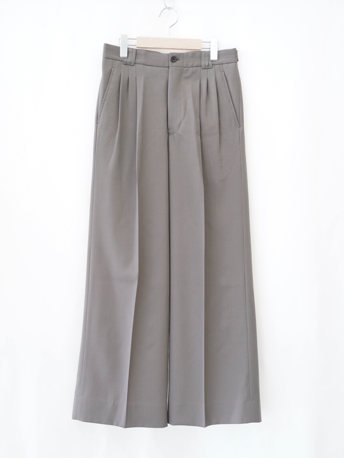 YOKE MENS 3pleated Wide-leg Trousers IMAGE19