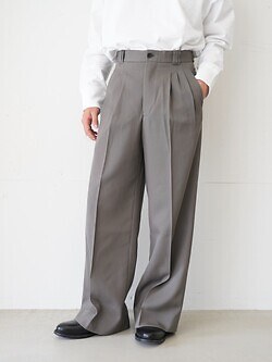 YOKE 男裝 3pleated Wide-leg Trousers 圖片17