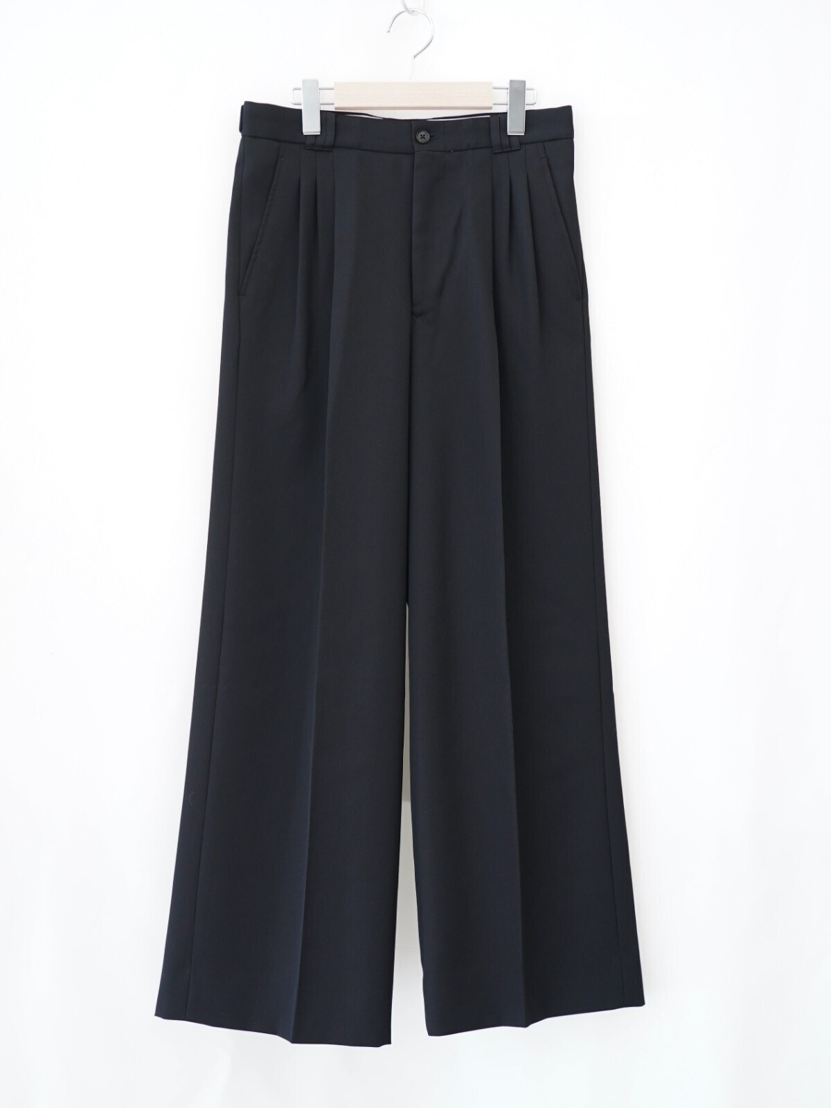 YOKE MENS 3pleated Wide-leg Trousers IMAGE6