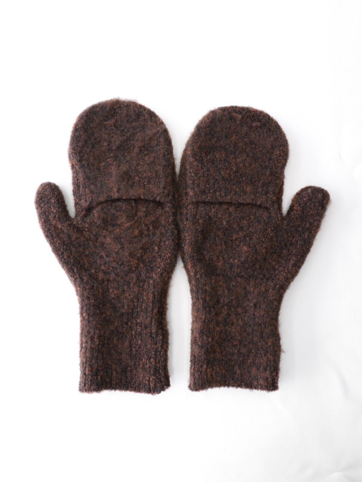 YOKE WOMENS & MENS 3Color Mix Boucle Mitten IMAGE2