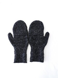 YOKE WOMENS & MENS 3Color Mix Boucle Mitten IMAGE4