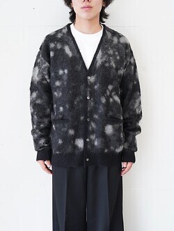 YOKE 男裝 Kid Mohair Jacqurad Cardigan 圖片1