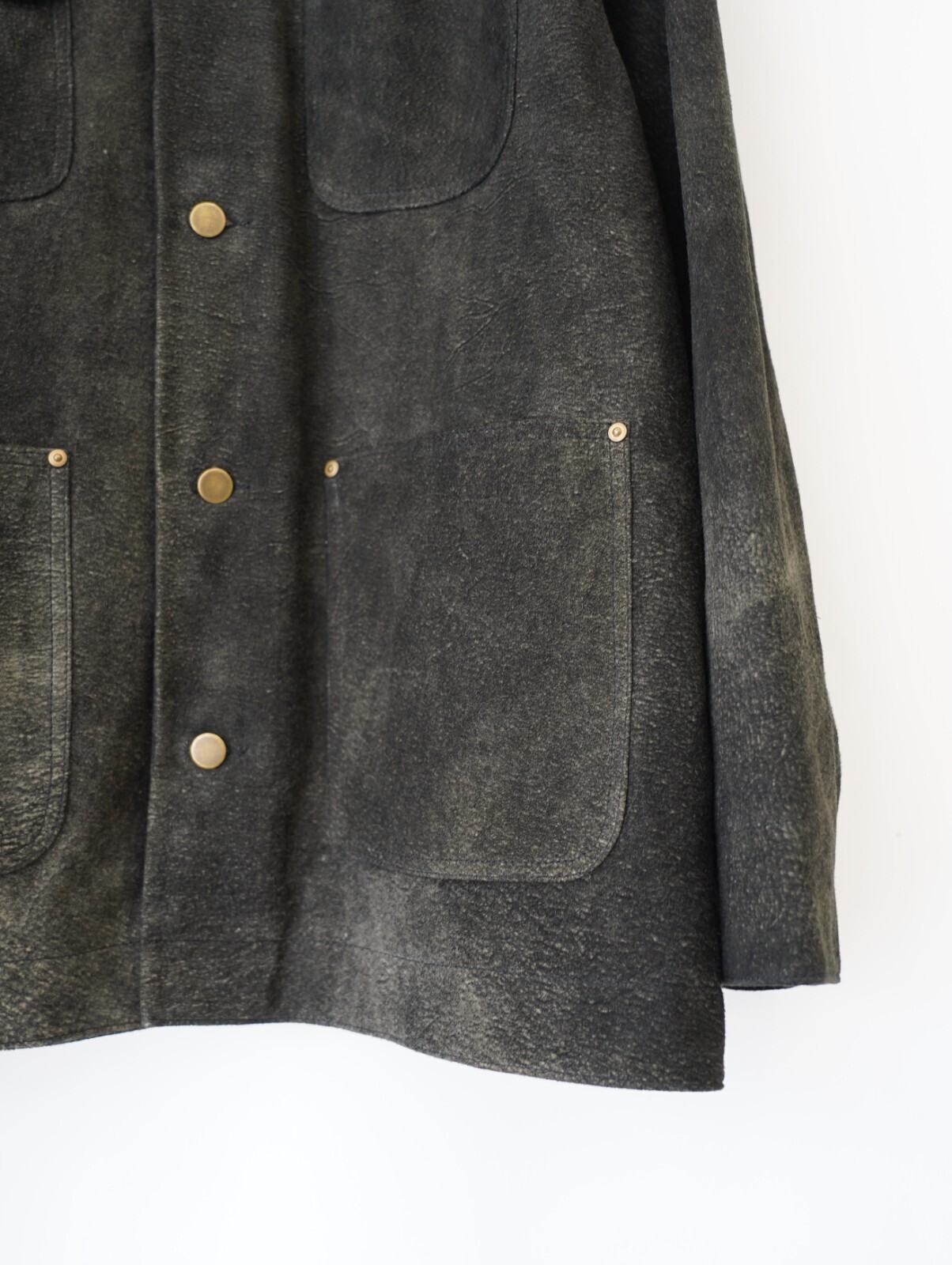 SEVEN BY SEVEN 男裝 LEATHER MICHIGAN CHORE COAT ‐Goat suede Antique finish‐ 圖片8