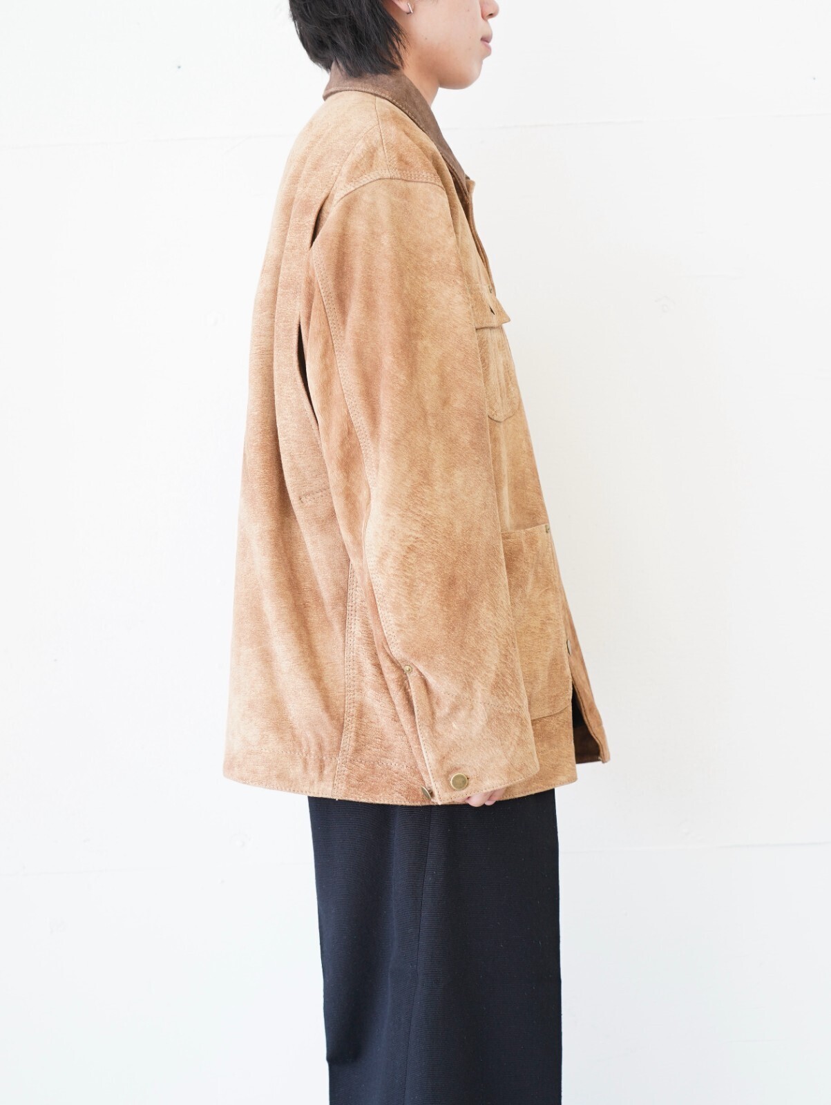 SEVEN BY SEVEN 男裝 LEATHER MICHIGAN CHORE COAT ‐Goat suede Antique finish‐ 圖片15