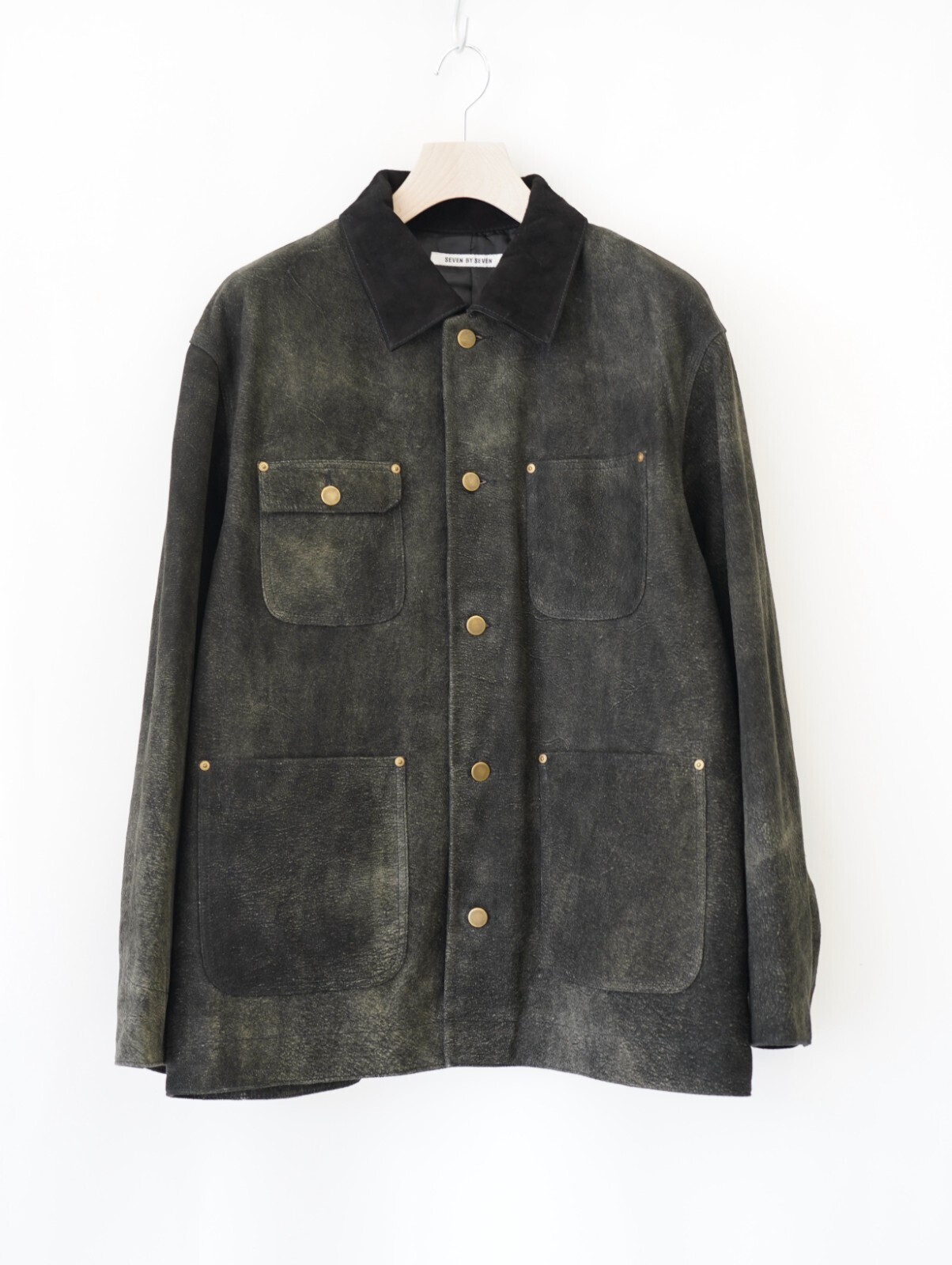SEVEN BY SEVEN 男裝 LEATHER MICHIGAN CHORE COAT ‐Goat suede Antique finish‐ 圖片6