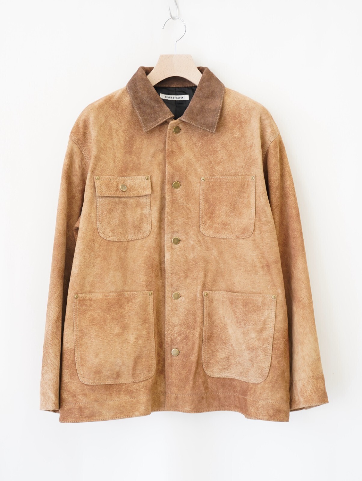 SEVEN BY SEVEN 男裝 LEATHER MICHIGAN CHORE COAT ‐Goat suede Antique finish‐ 圖片18