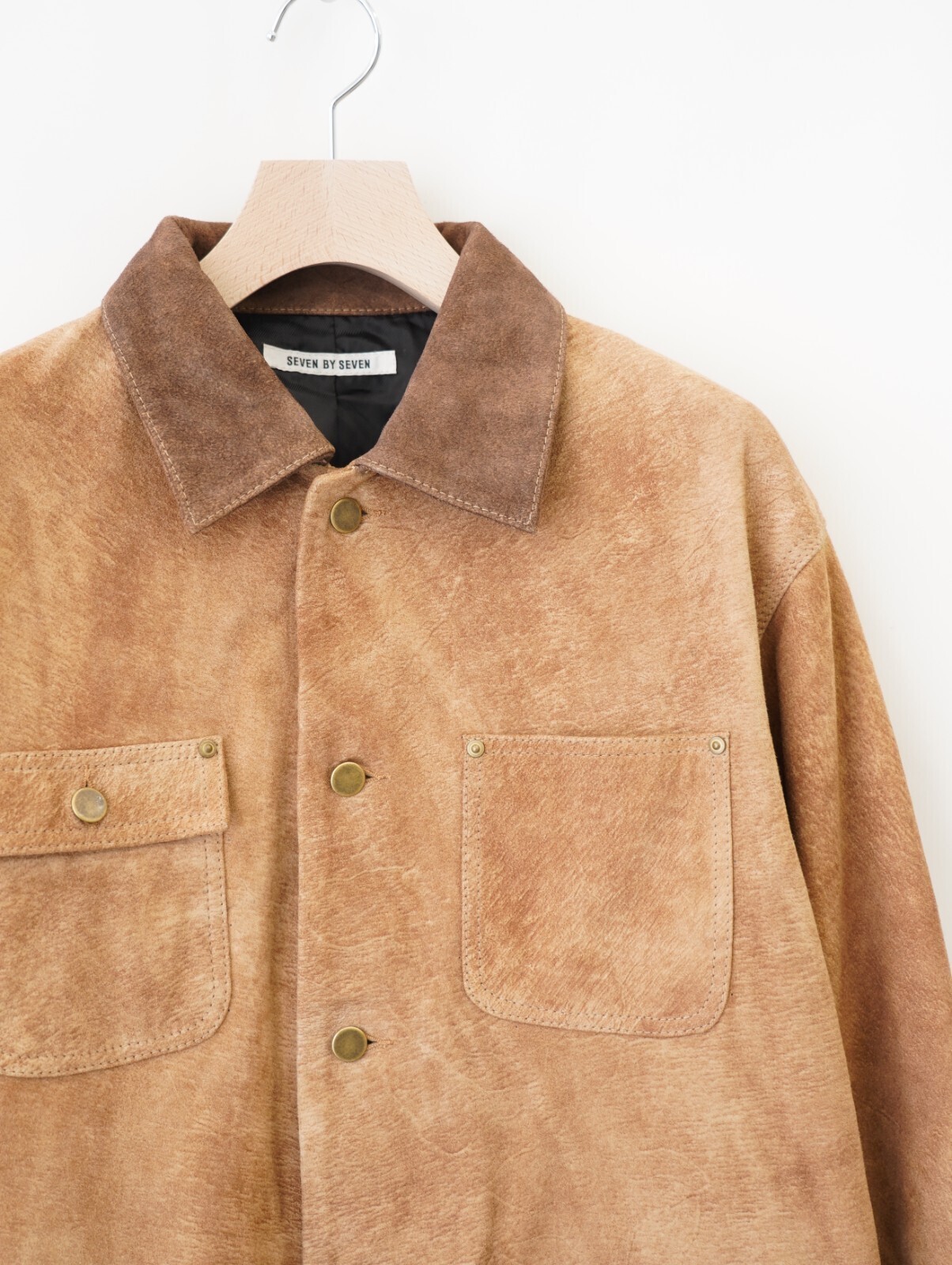SEVEN BY SEVEN 男裝 LEATHER MICHIGAN CHORE COAT ‐Goat suede Antique finish‐ 圖片19