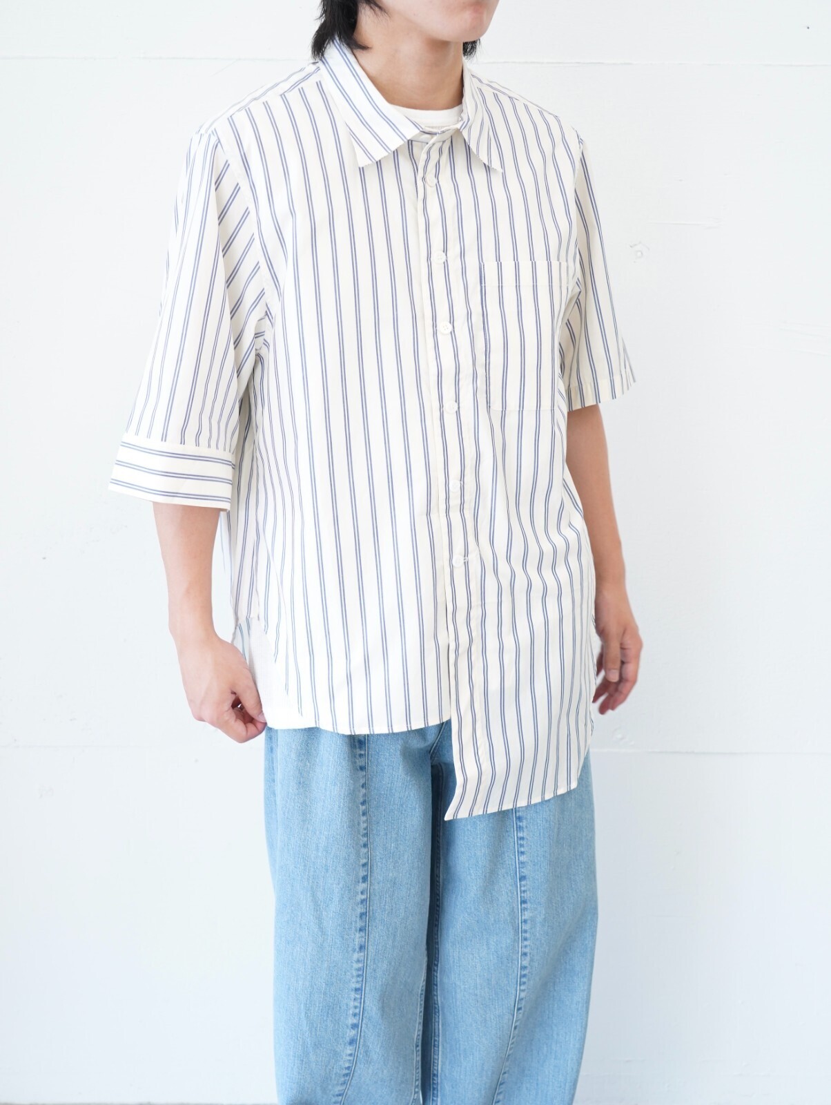RICE NINE TEN 男士 Apart Length Short Sleeve Shirt 图片4