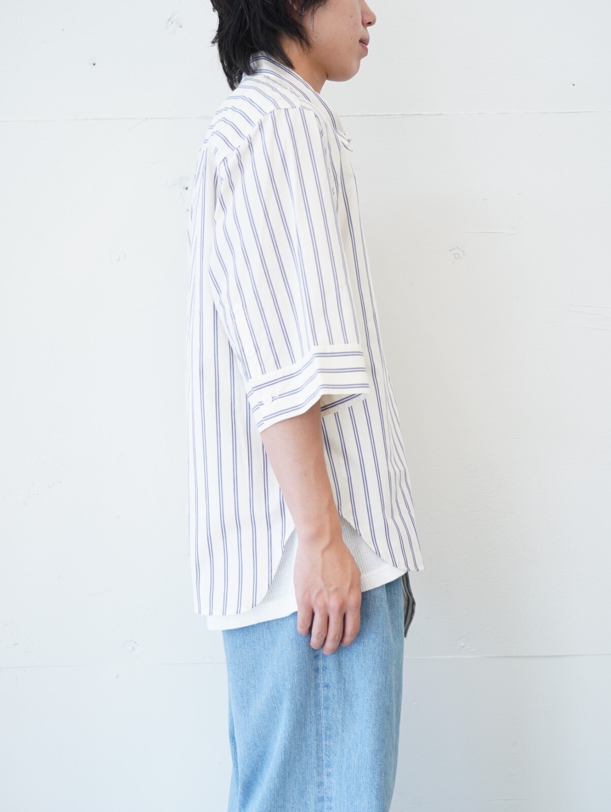 RICE NINE TEN 男士 Apart Length Short Sleeve Shirt 图片2