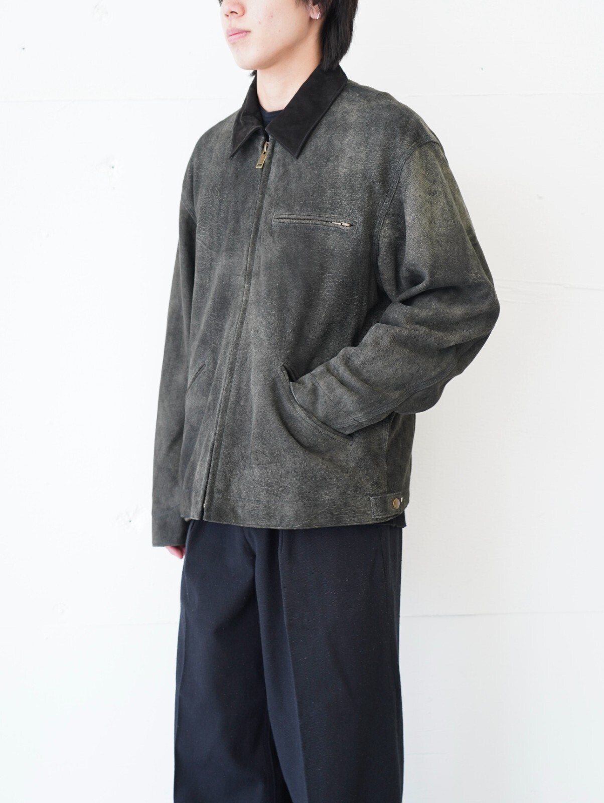 SEVEN BY SEVEN 男裝 LEATHER DETROITJACKET ‐Goat suede Antique finish‐ 圖片17