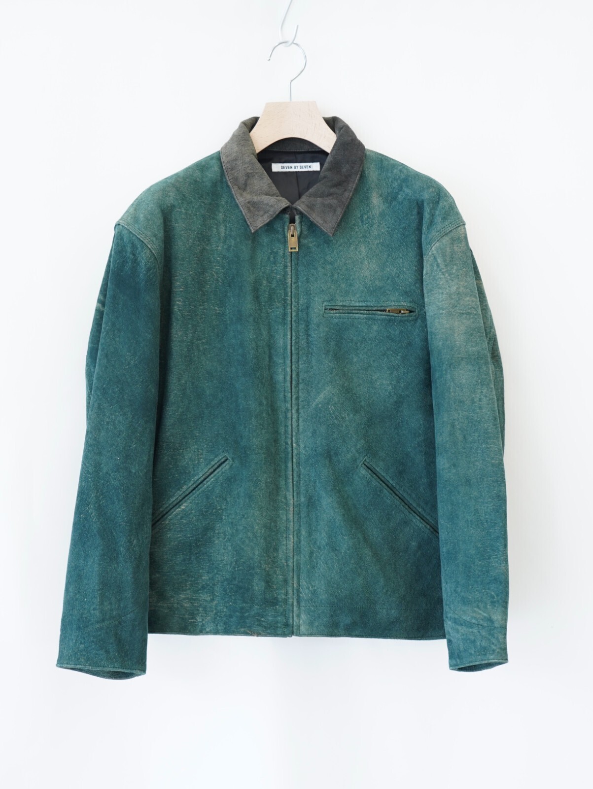 SEVEN BY SEVEN 男裝 LEATHER DETROITJACKET ‐Goat suede Antique finish‐ 圖片7