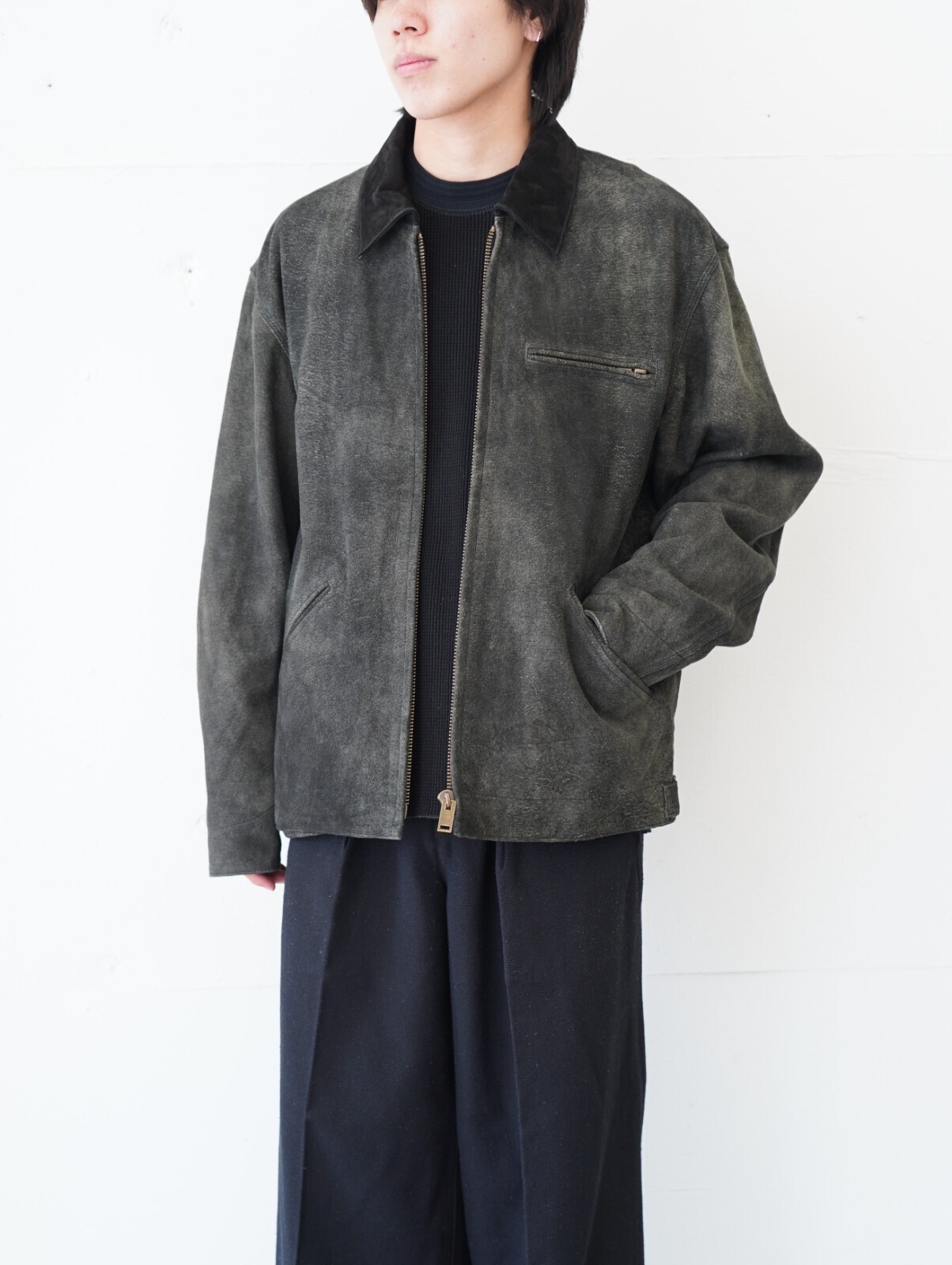 SEVEN BY SEVEN 男裝 LEATHER DETROITJACKET ‐Goat suede Antique finish‐ 圖片18