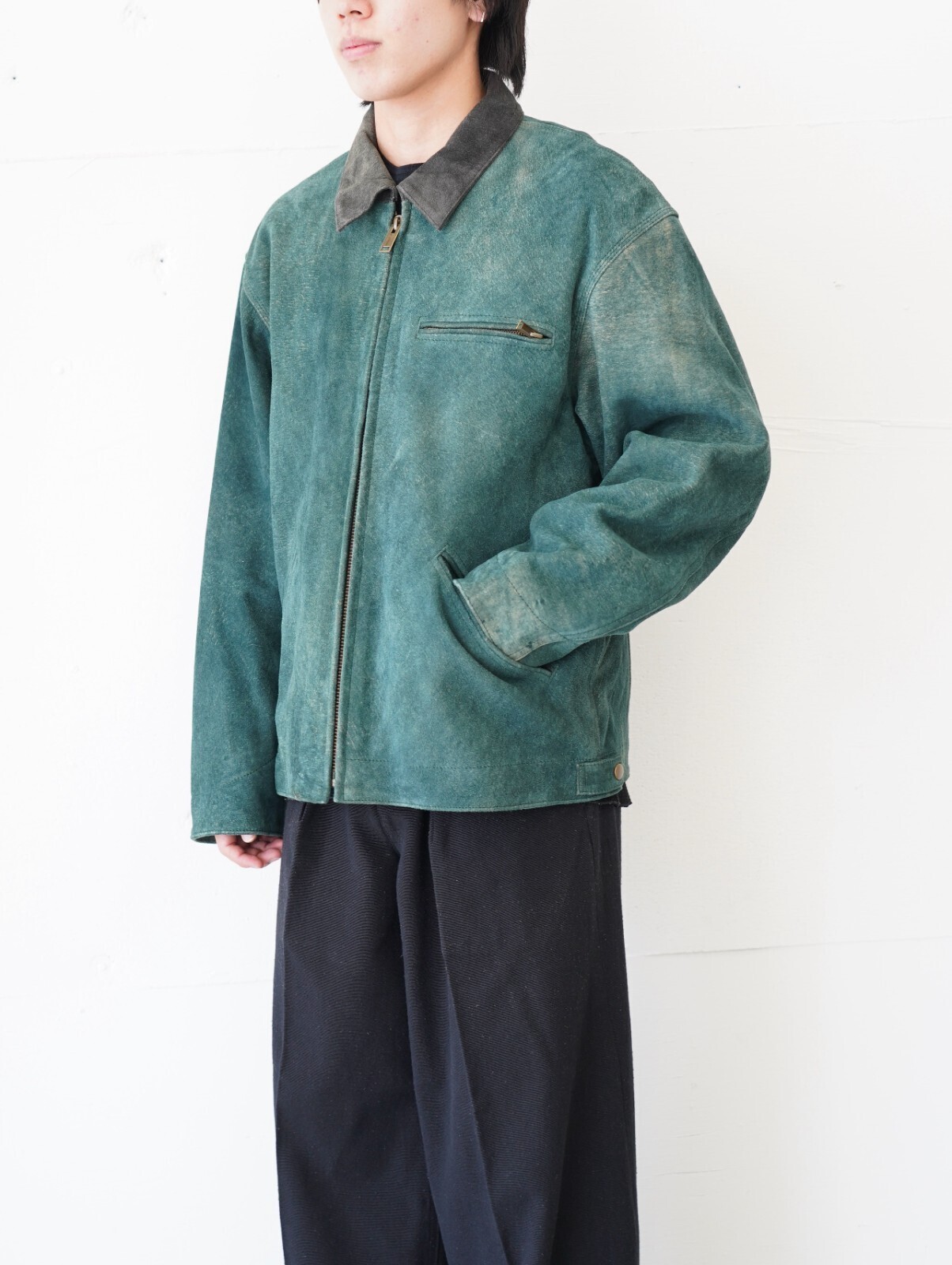 SEVEN BY SEVEN 男裝 LEATHER DETROITJACKET ‐Goat suede Antique finish‐ 圖片4