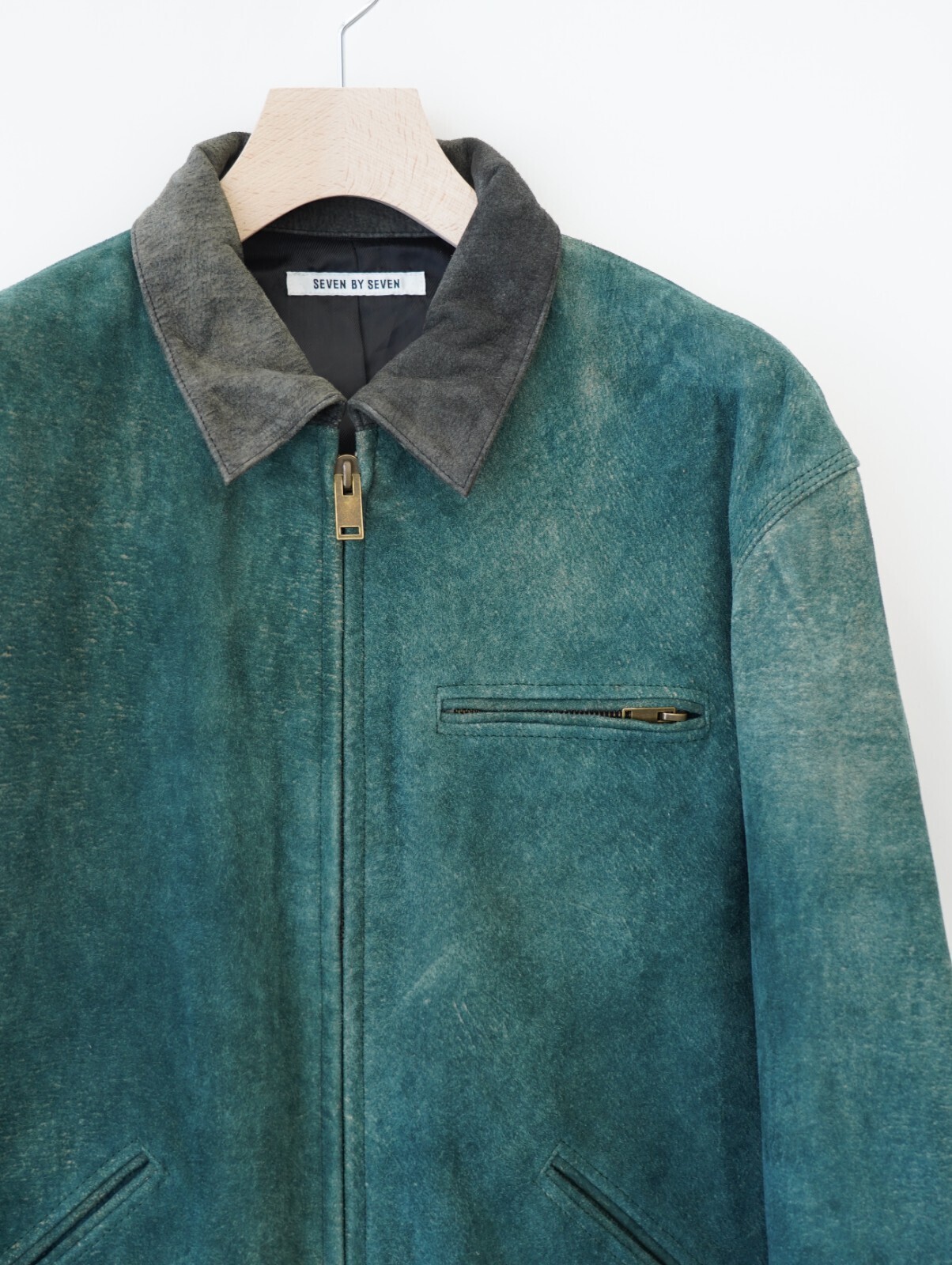 SEVEN BY SEVEN 男裝 LEATHER DETROITJACKET ‐Goat suede Antique finish‐ 圖片8