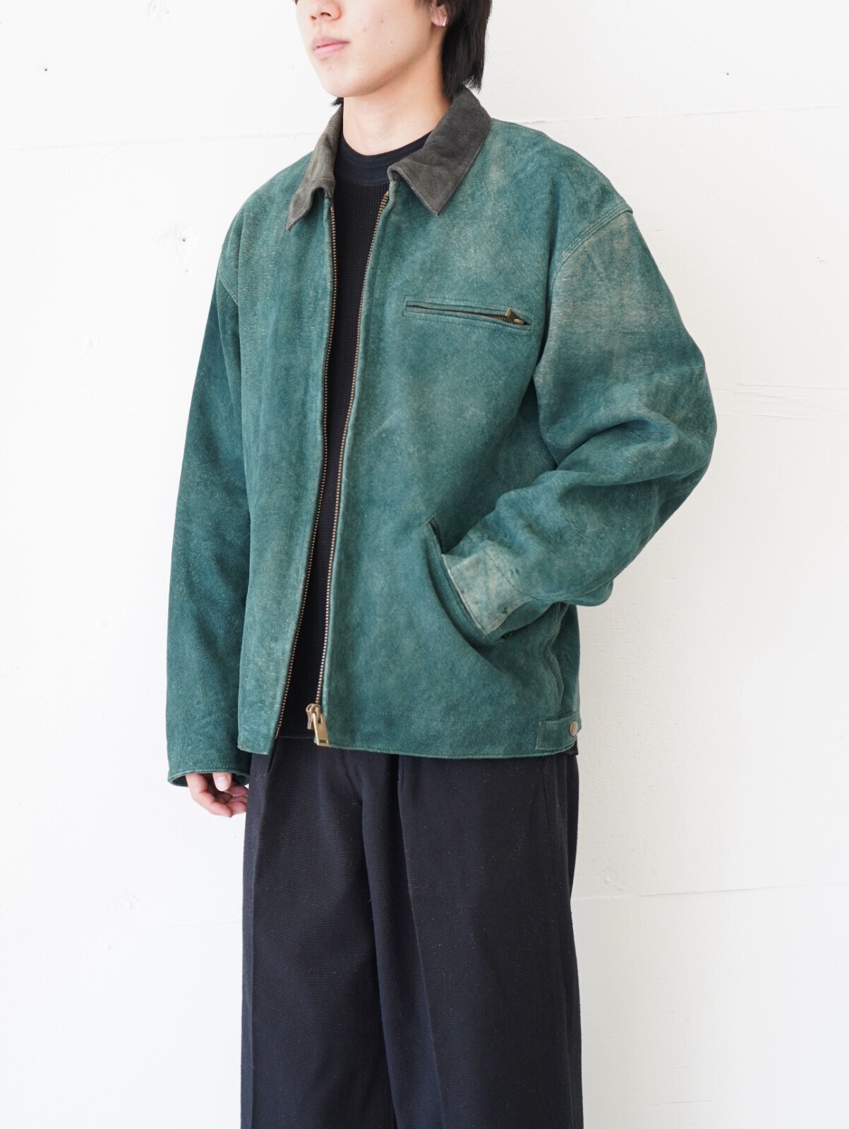 SEVEN BY SEVEN 男裝 LEATHER DETROITJACKET ‐Goat suede Antique finish‐ 圖片5