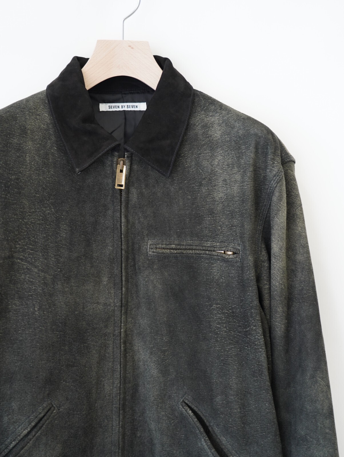 SEVEN BY SEVEN 男裝 LEATHER DETROITJACKET ‐Goat suede Antique finish‐ 圖片20