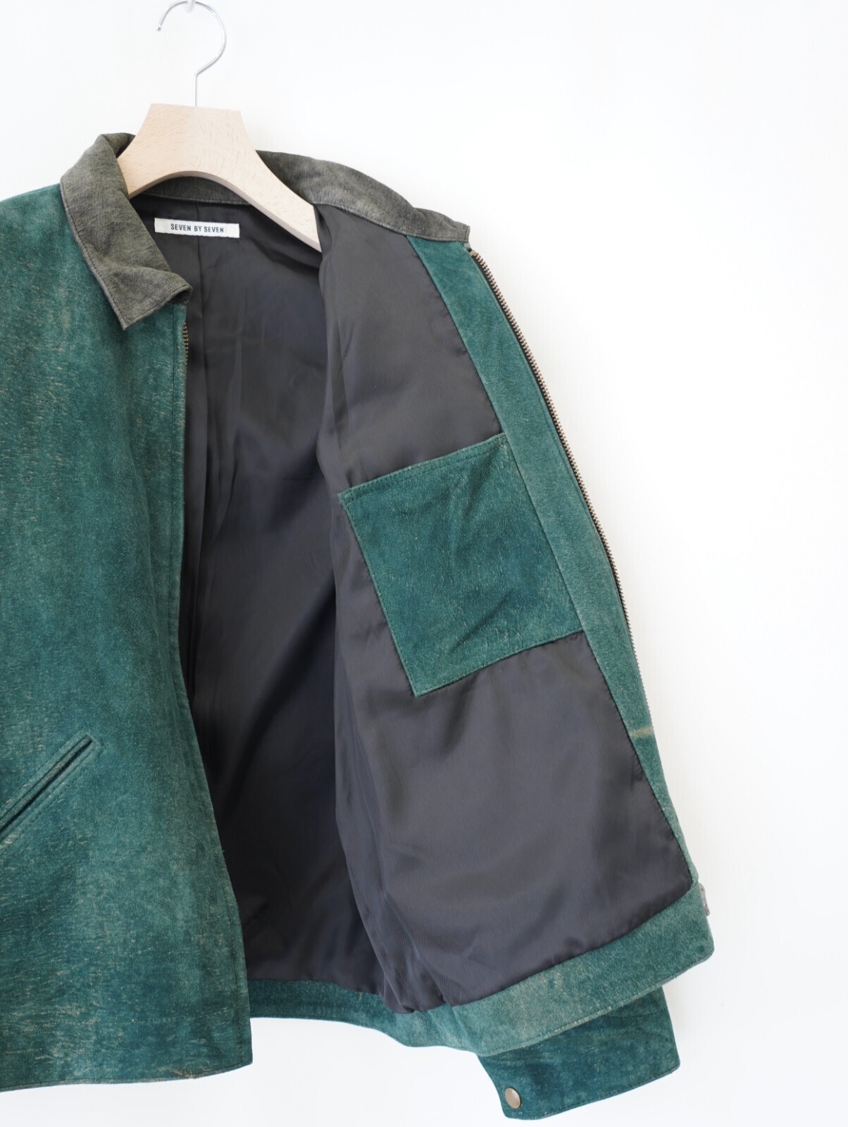 SEVEN BY SEVEN 男裝 LEATHER DETROITJACKET ‐Goat suede Antique finish‐ 圖片11