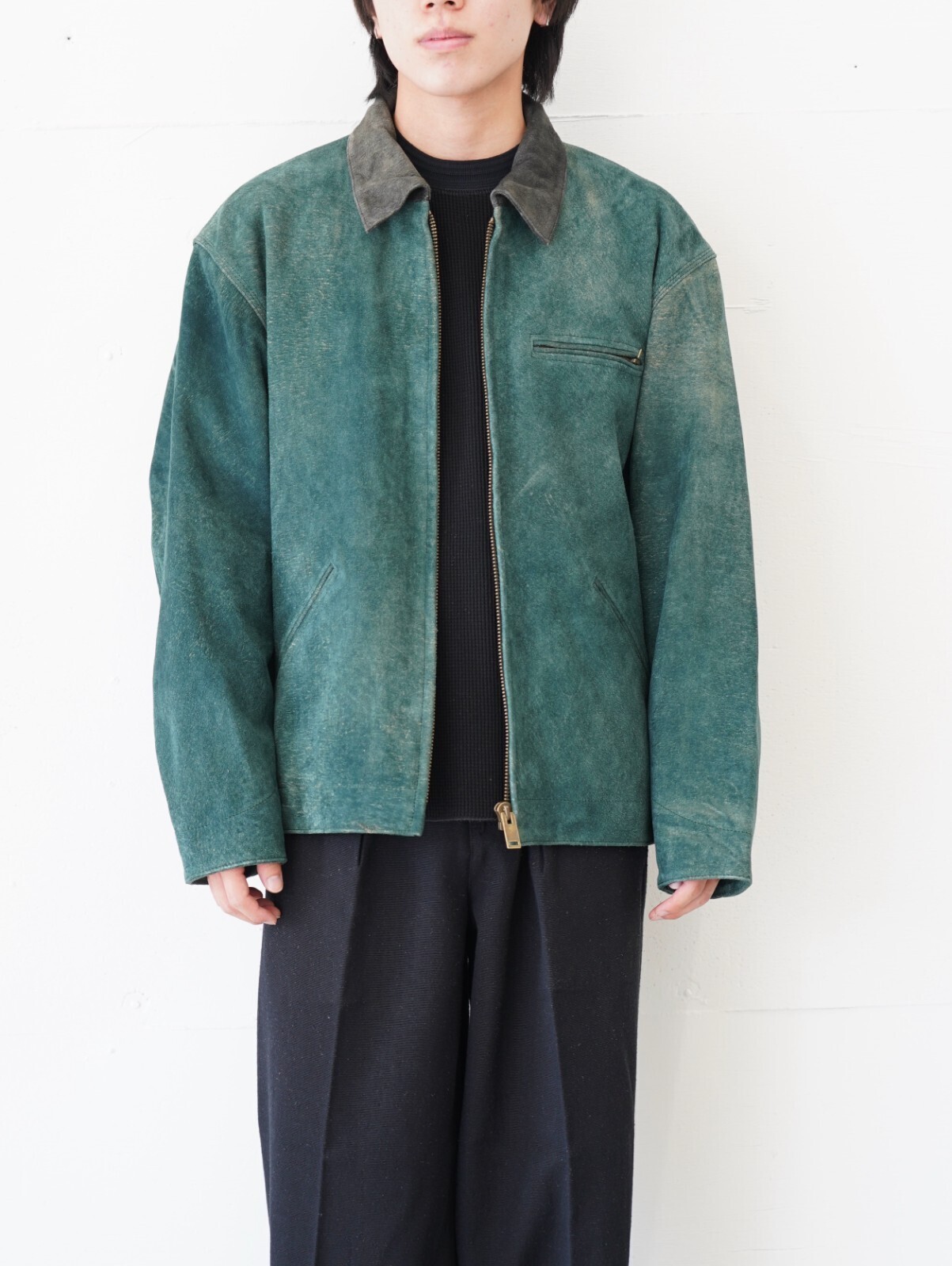 SEVEN BY SEVEN 男裝 LEATHER DETROITJACKET ‐Goat suede Antique finish‐ 圖片6