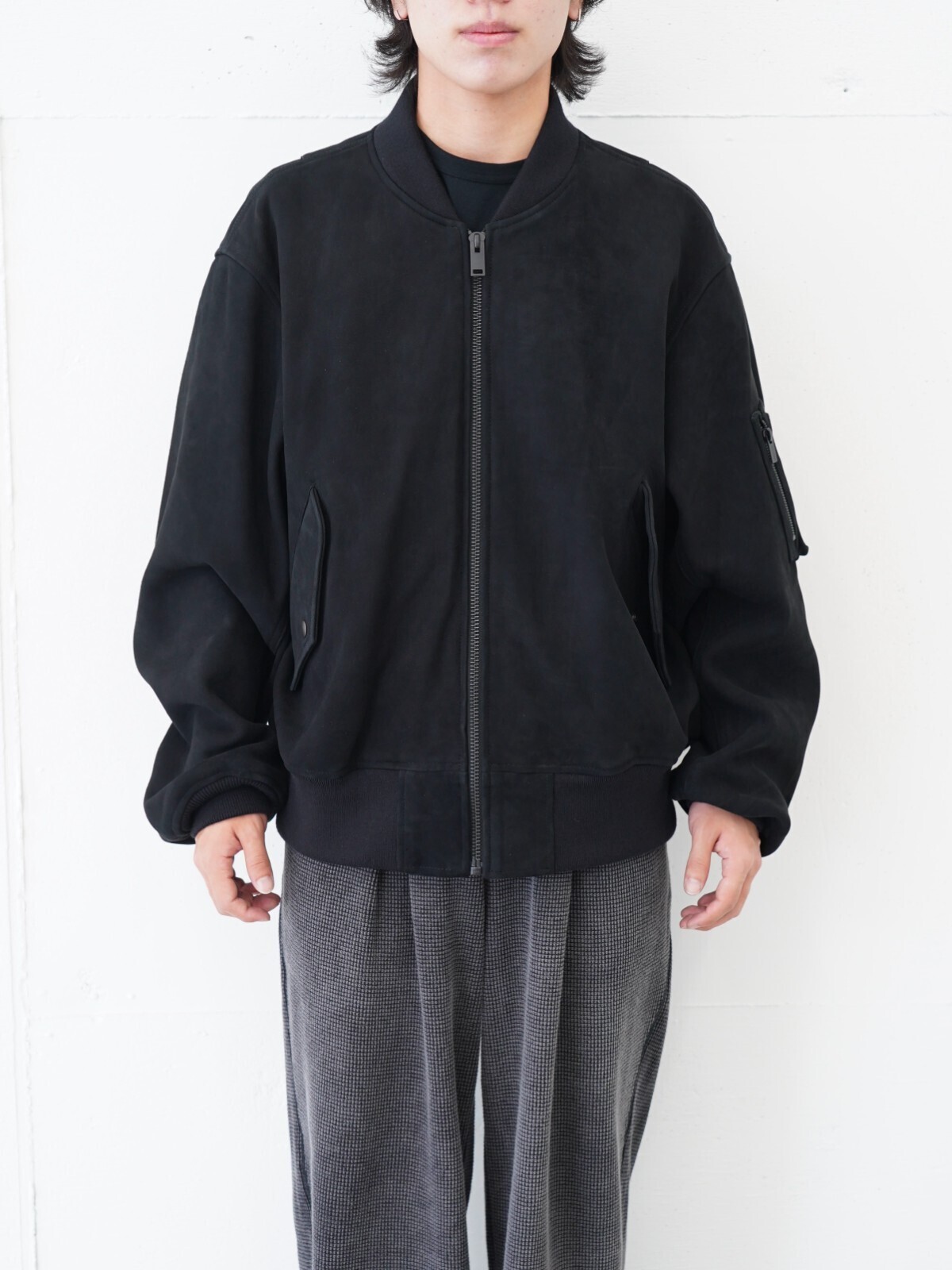 SEVEN BY SEVEN MENS LEATHER MA-1 BLOUSON ‐Kashmir Suede‐ IMAGE2