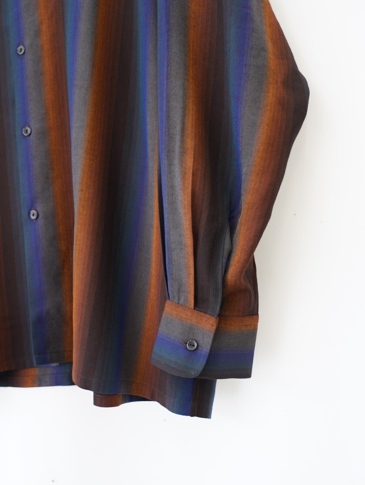 SEVEN BY SEVEN MENS LOOSE SHIRTS ‐Wool Rayon Gradetion stripe‐ IMAGE6