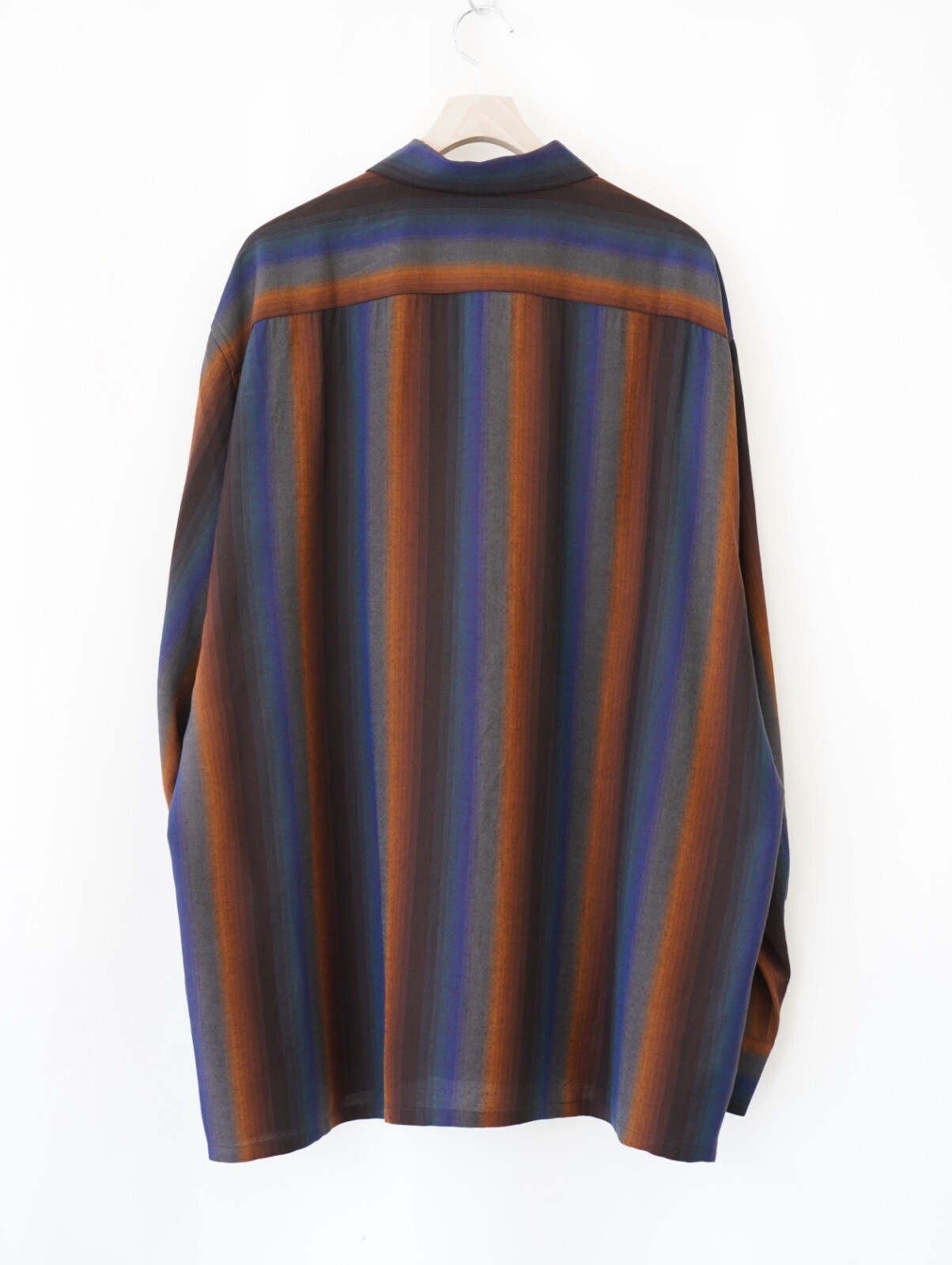 SEVEN BY SEVEN MENS LOOSE SHIRTS ‐Wool Rayon Gradetion stripe‐ IMAGE8