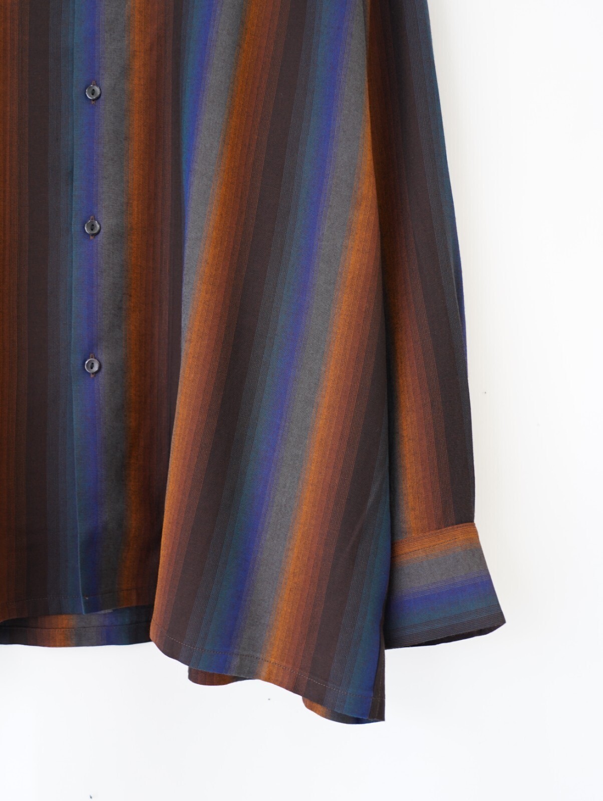 SEVEN BY SEVEN MENS LOOSE SHIRTS ‐Wool Rayon Gradetion stripe‐ IMAGE5