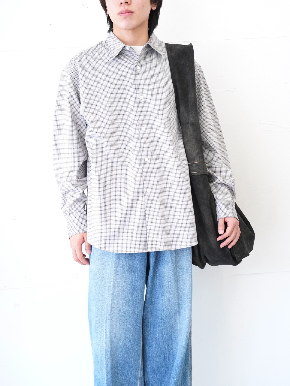 セブンバイセブン メンズ レザーショルダーバッグ -ゴートスウェードアンティークフィニッシュ- 画像10