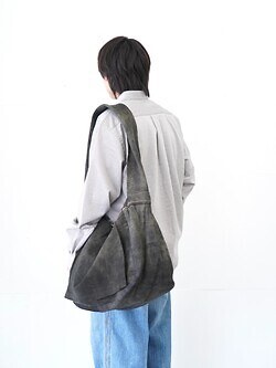 SEVEN BY SEVEN MENS LEATHER SHOULDER BAG ‐Goat suede Antique finish‐ IMAGE8