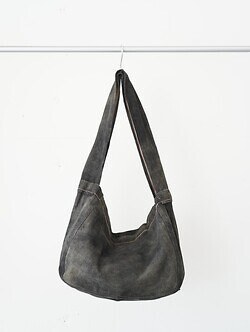 SEVEN BY SEVEN MENS LEATHER SHOULDER BAG ‐Goat suede Antique finish‐ IMAGE6