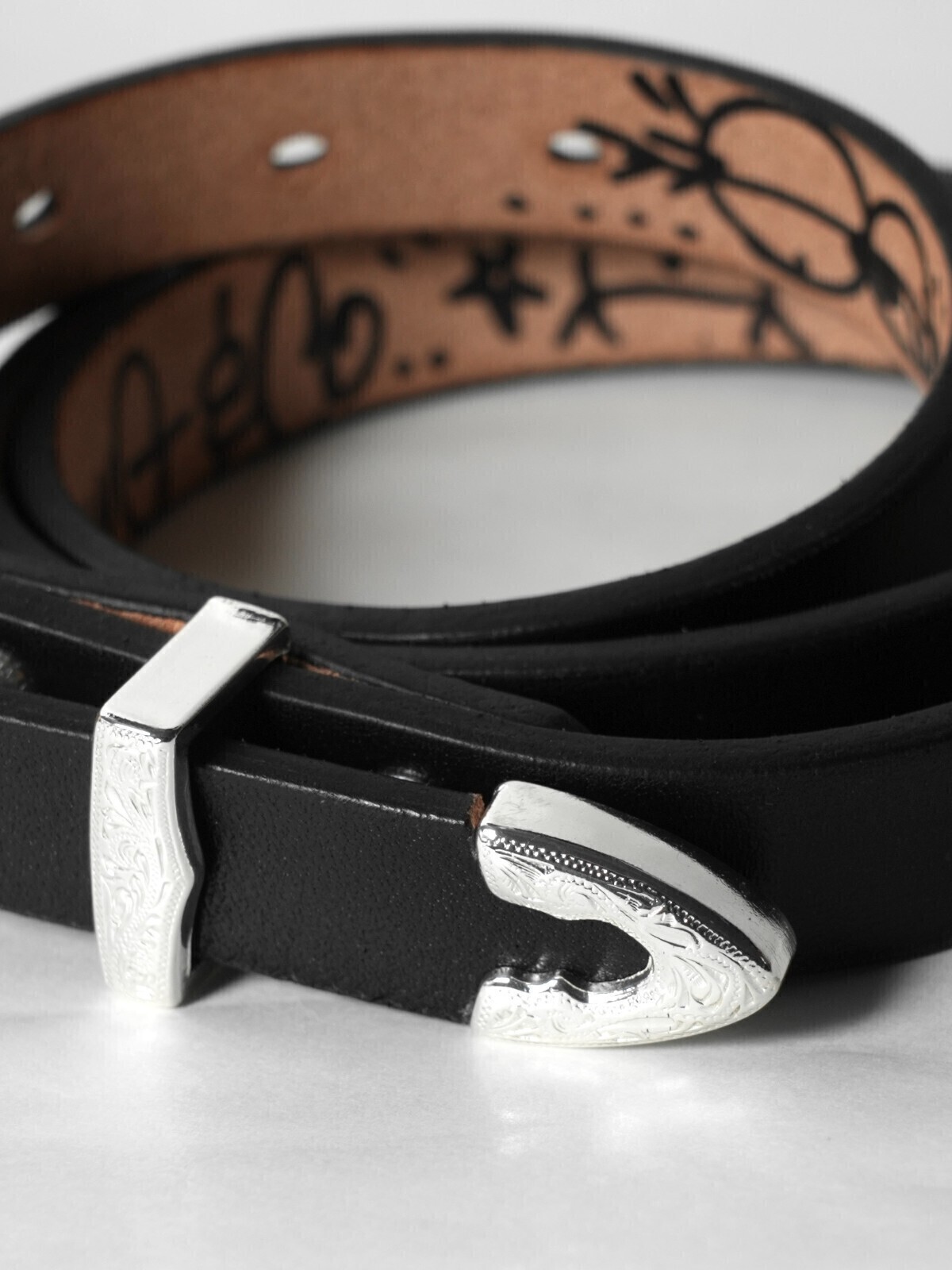 SEVEN BY SEVEN 여성 & 남성 【SBS*Rooster King & Co,.】NARROW WESTERN BELT (25AW) 이미지3