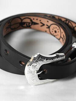 SEVEN BY SEVEN 여성 & 남성 【SBS*Rooster King & Co,.】NARROW WESTERN BELT (25AW) 이미지2