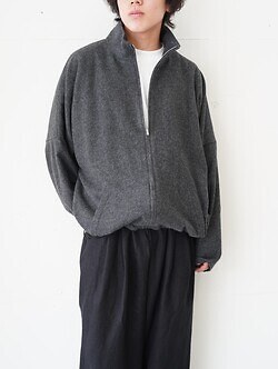 ブラン ワイエム(Blanc YM) 女士 & 男士 CASHMERE ZIP JACKET charcoal gray S