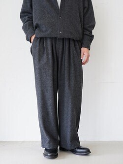 Blanc YM 女士 & 男士 CASHMERE WIDE PANTS 图片17